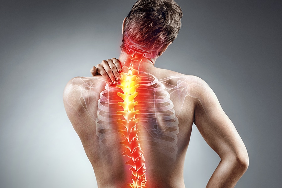 burning back pain